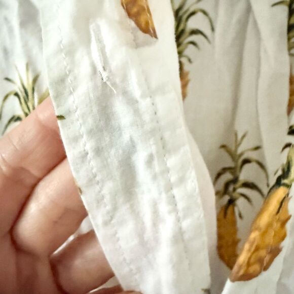 Tory Burch Mira Cotton Beach Shirt in Pineapple Print - Size XS - Picture 11 of 11